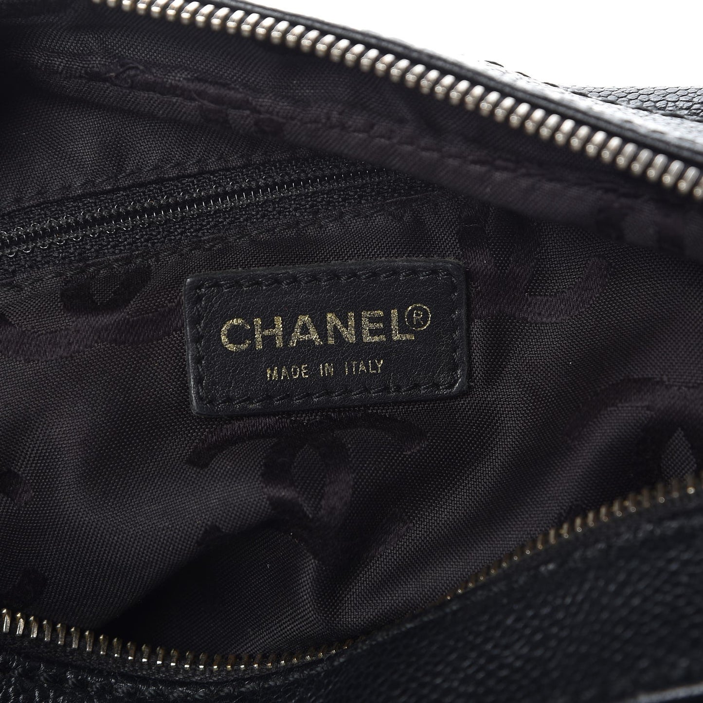 Caviar CC Wood Chain Hobo Black