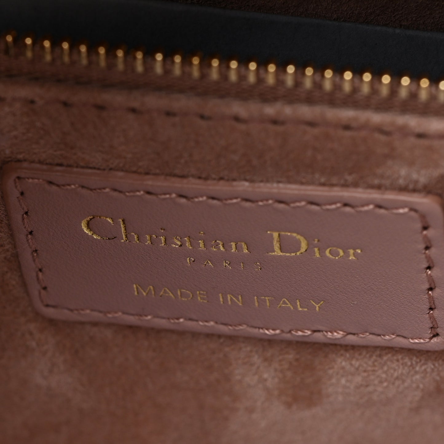 Lambskin Cannage Medium Lady Dior Bois de Rose