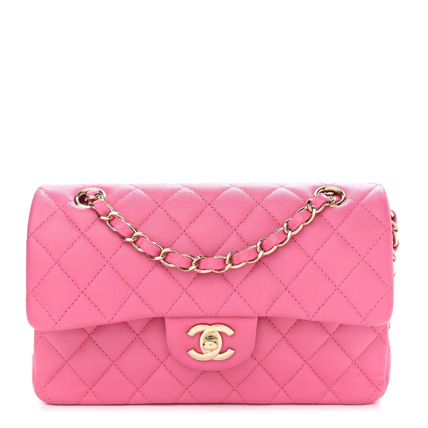 Chanel Caviar Quilted Small Double Flap Pink 1 of 9