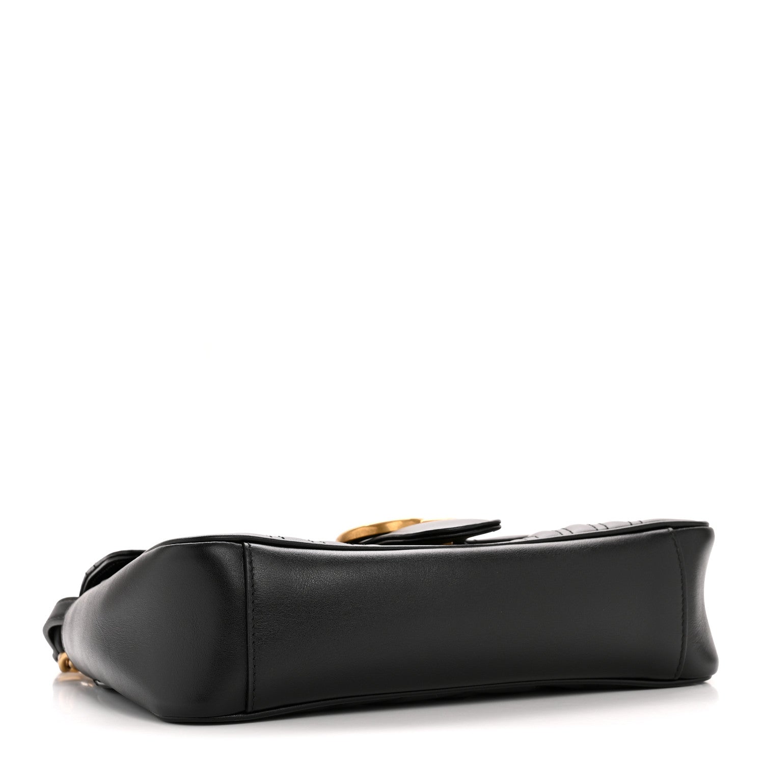 Gucci Calfskin Matelasse Small GG Marmont Shoulder Bag Black 4 of 11