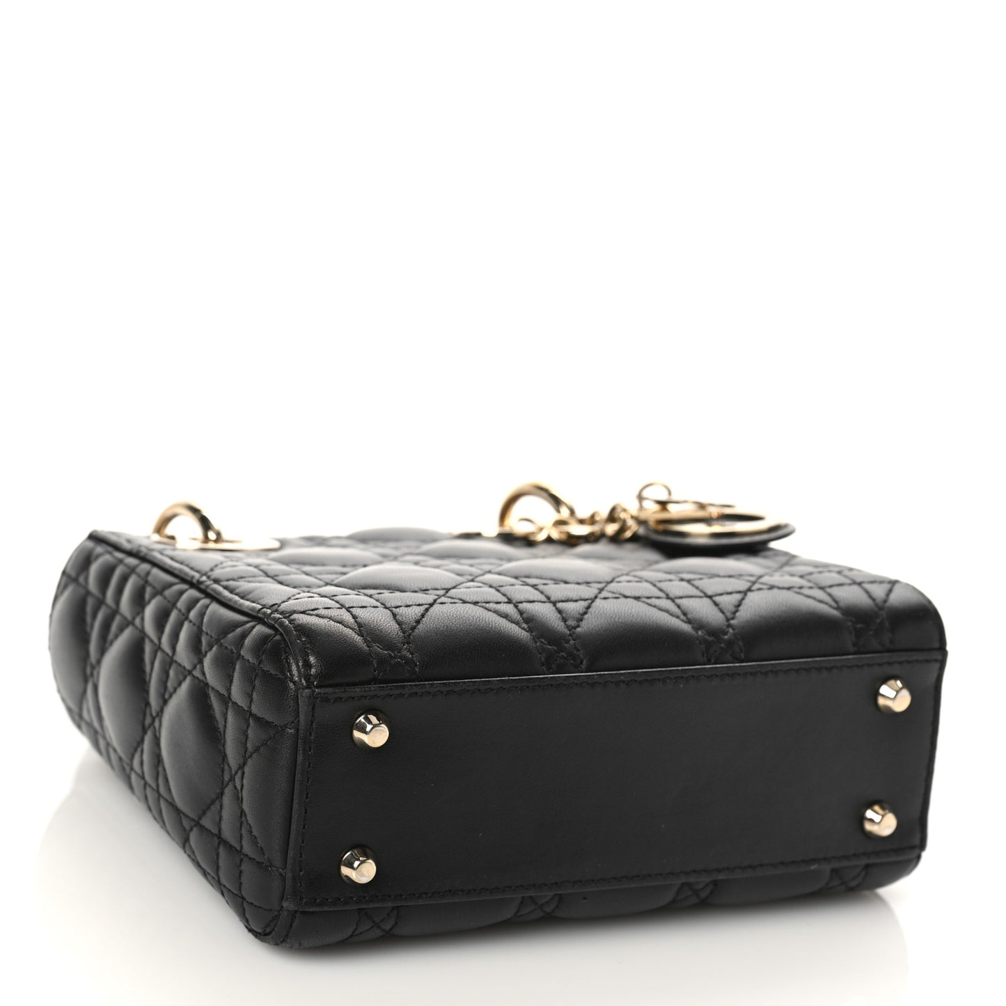 Lambskin Cannage Mini Lady Dior Black