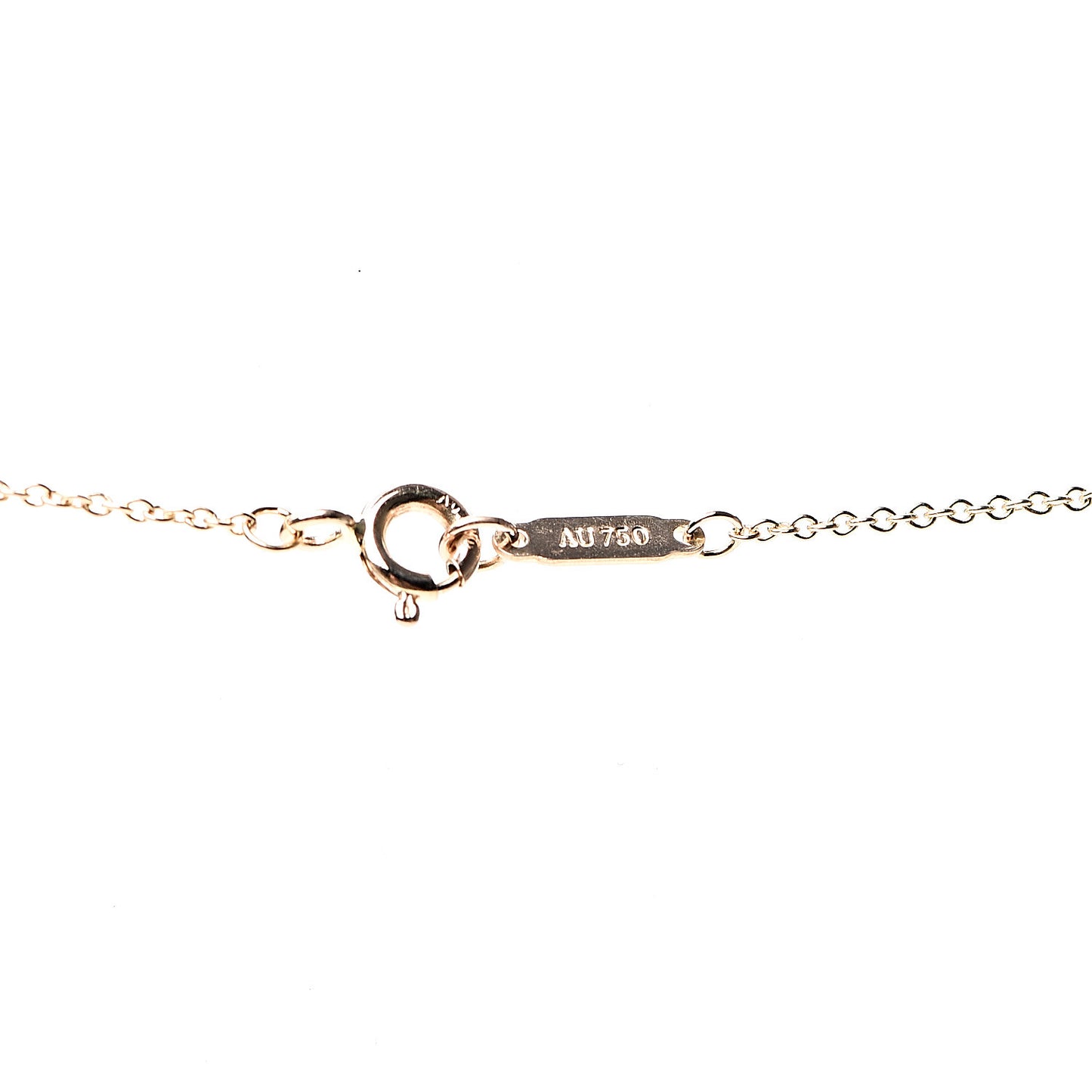 18K Rose Gold East-West Oval Key Pendant Necklace