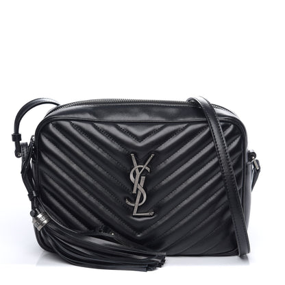 Saint Laurent Calfskin Matelasse Monogram Lou Camera Bag Black 1 of 9