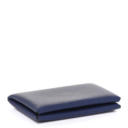 Hermes Evercolor Verso Calvi Card Case Bleu Saphir Bleu France 4 of 8
