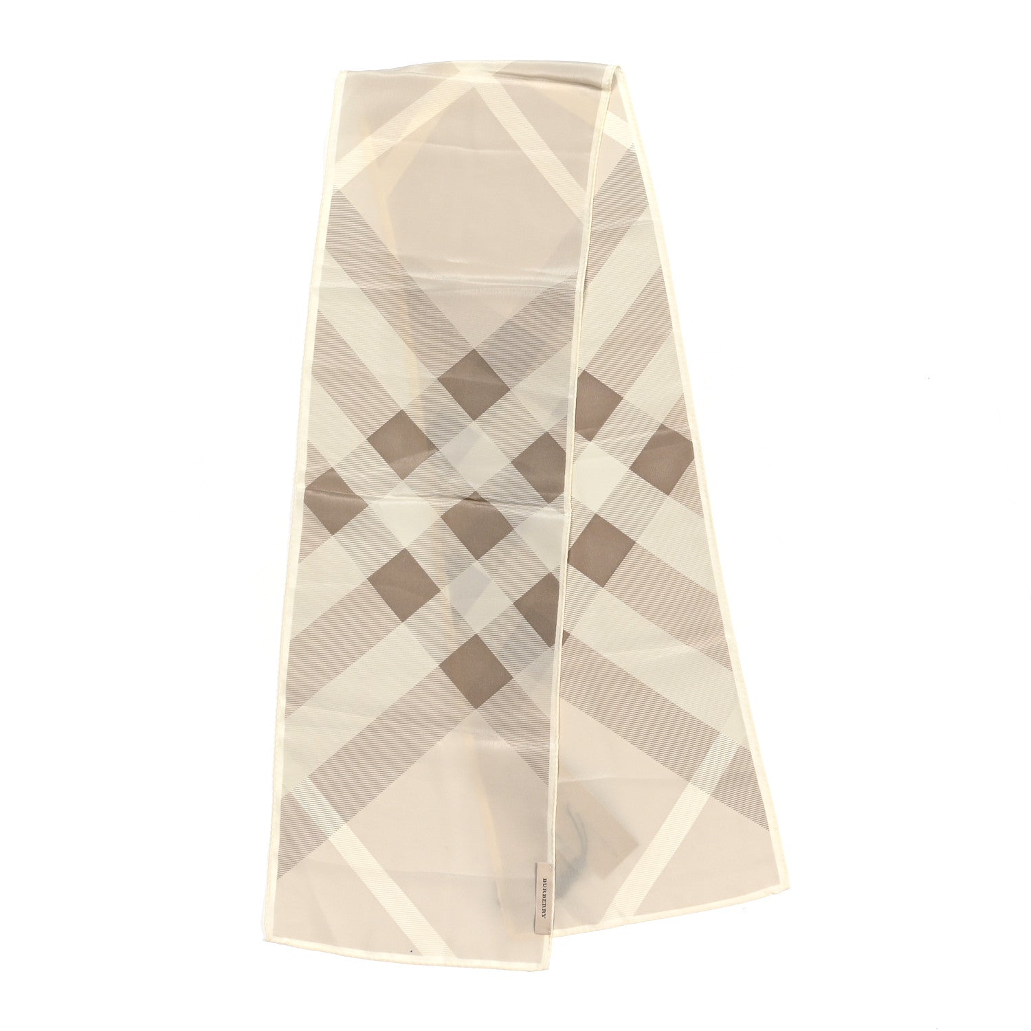 Burberry Silk Check Lightweight Scarf Archive Beige 2 of 4