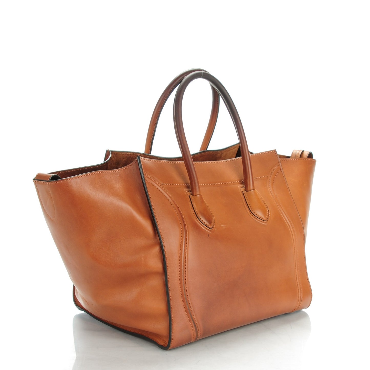Natural Calfskin Medium Phantom Luggage Tan