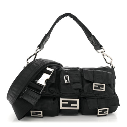 Fendi Econyl Cuoio Romano Multipocket Baguette Black 1 of 10
