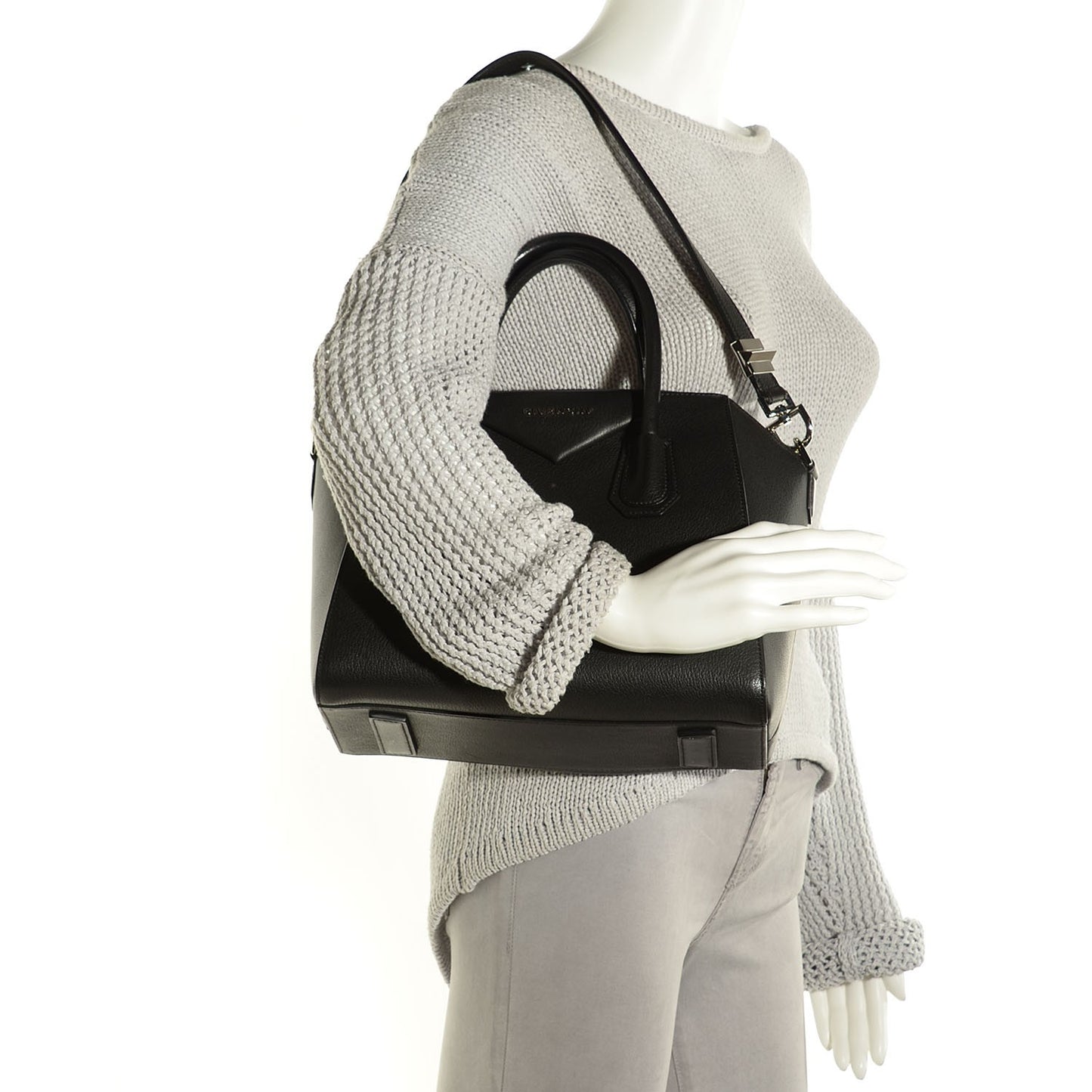 Sugar Goatskin Small Antigona Black