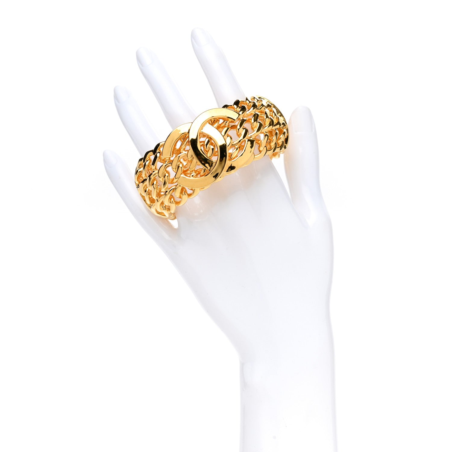 Chanel CC Bangle Gold 2 of 6