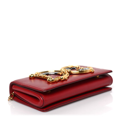 Dolce & Gabbana DOLCE & GABBANA Calfskin DG Girls Phone Shoulder Bag Red 4 of 8
