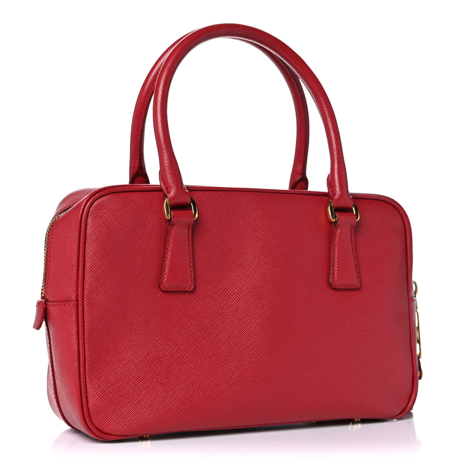 Prada Saffiano Lux Bowler Fuoco 2 of 18