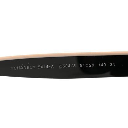 Chanel Acetate CC Butterfly Sunglasses 5414 Black Beige 5 of 8