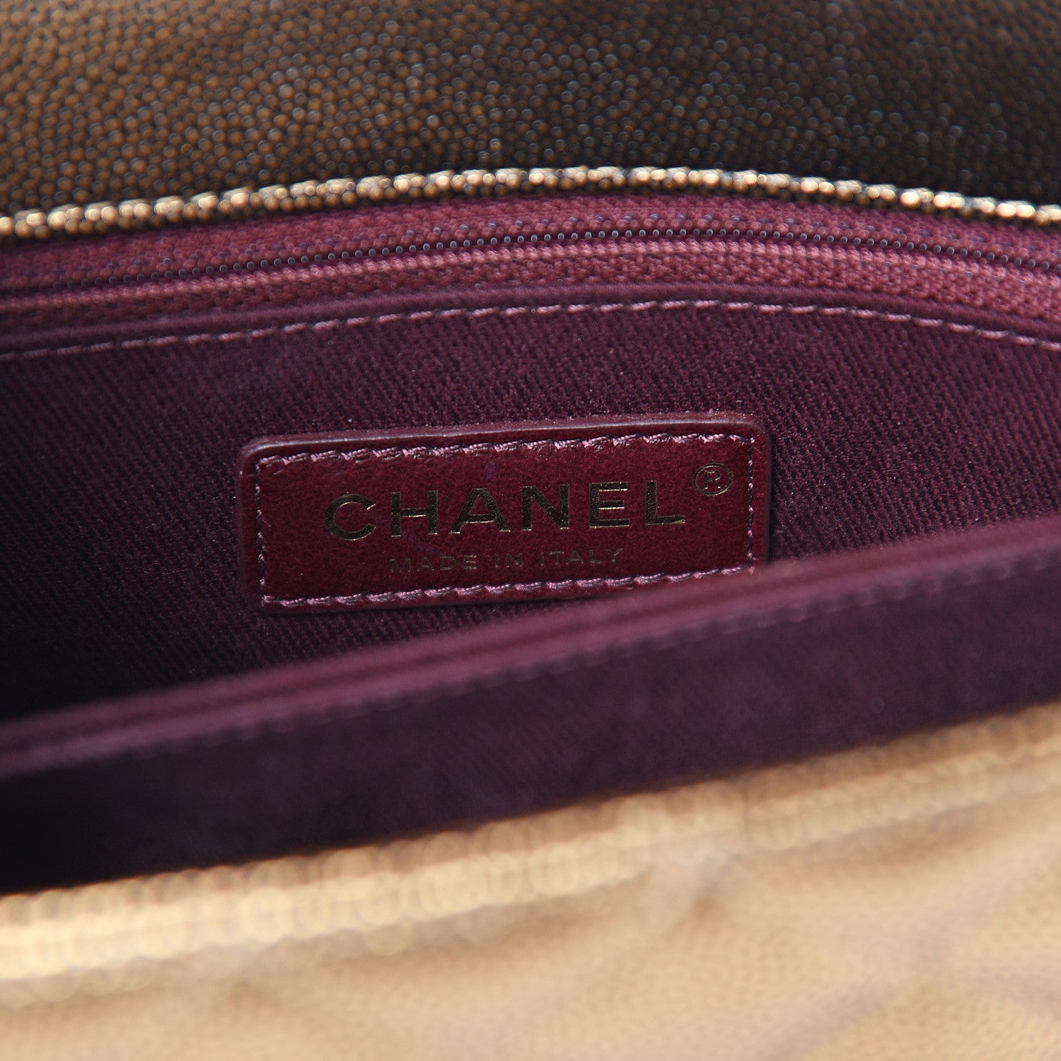 Chanel Metallic Caviar Quilted Mini Coco Handle Flap Gold 4 of 8