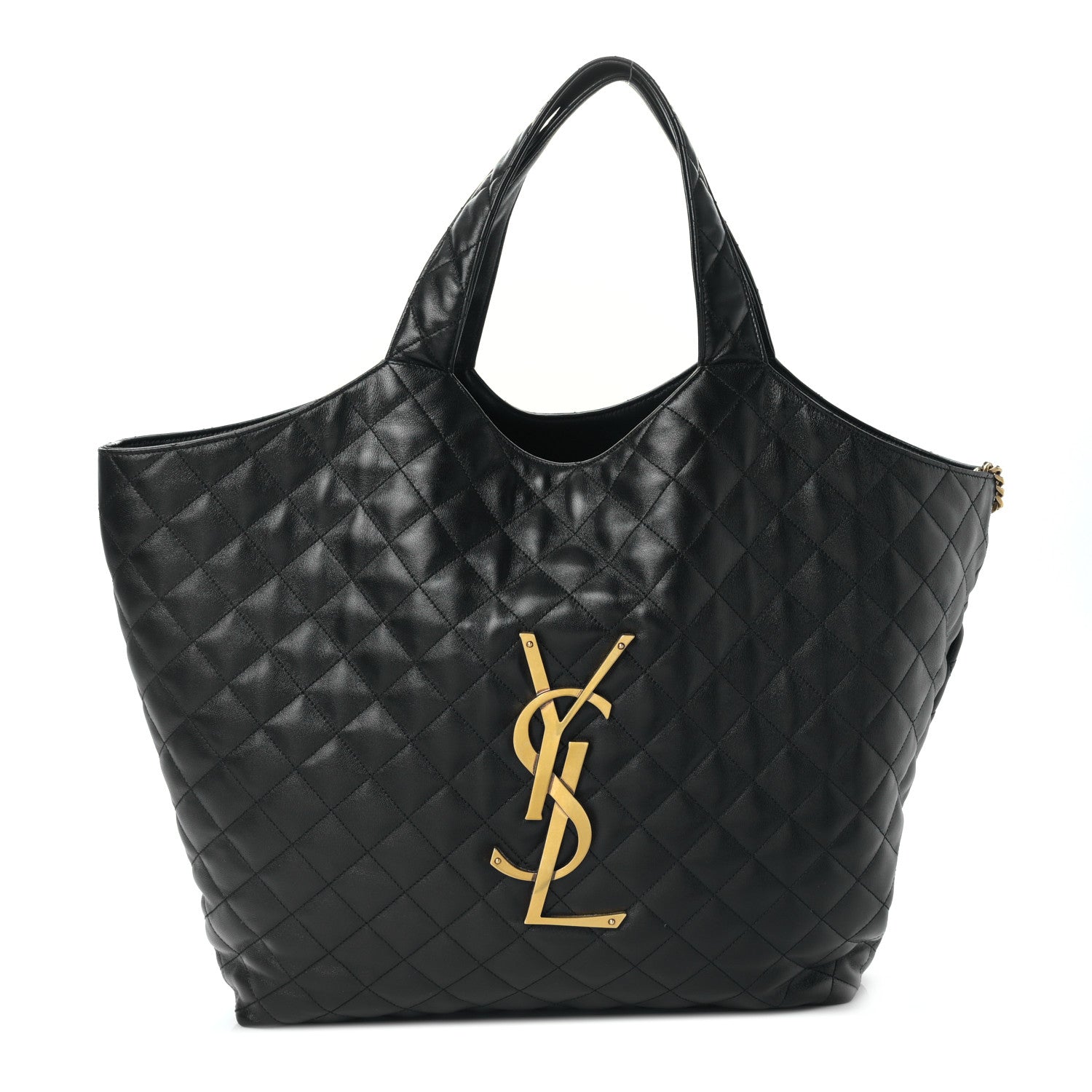 Saint Laurent Lambskin Quilted Maxi Icare Shopping Tote Black 1 of 9