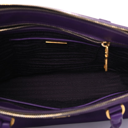 Prada Saffiano Medium Galleria Double Zip Tote Viola 4 of 5