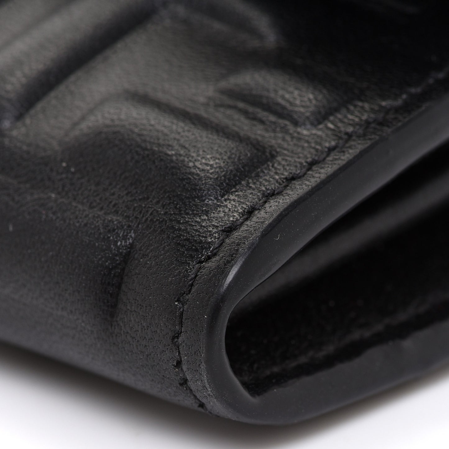 Nappa Matisse FF Embossed Continental Wallet On Chain Black