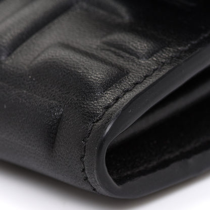 Fendi Nappa Matisse FF Embossed Continental Wallet On Chain Black 10 of 11