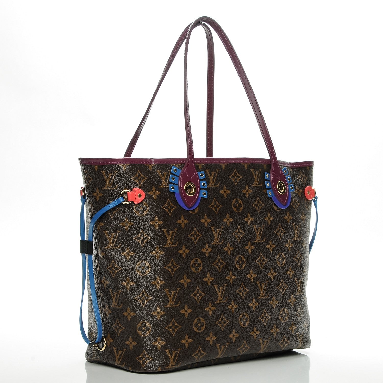 Louis Vuitton Monogram Totem Neverfull MM Magenta 3 of 7