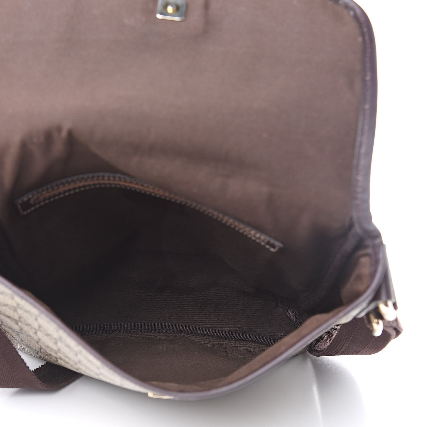 GG Plus Monogram Small Flap Messenger Bag Beige Dark Brown