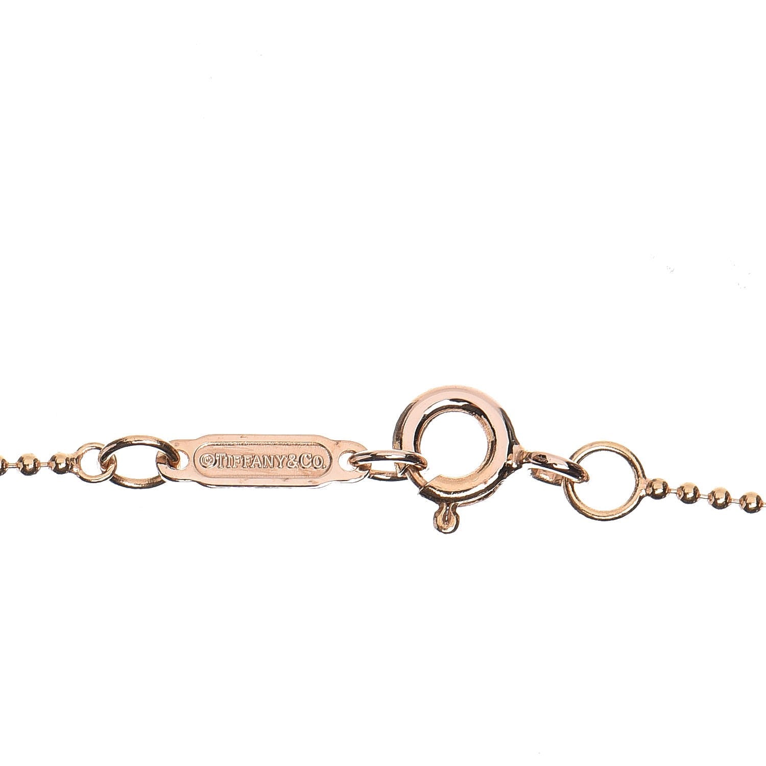 Tiffany 18K Rose Gold Diamond Crown Key Pendant Necklace 5 of 6