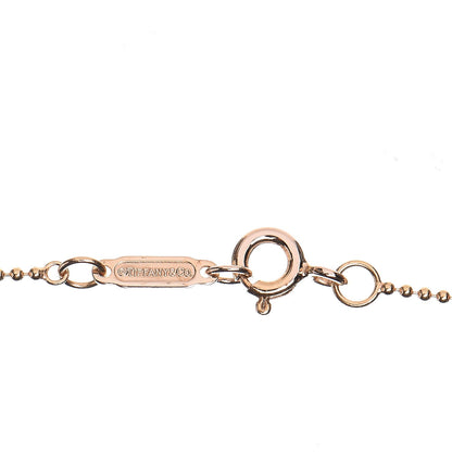 Tiffany 18K Rose Gold Diamond Crown Key Pendant Necklace 5 of 6