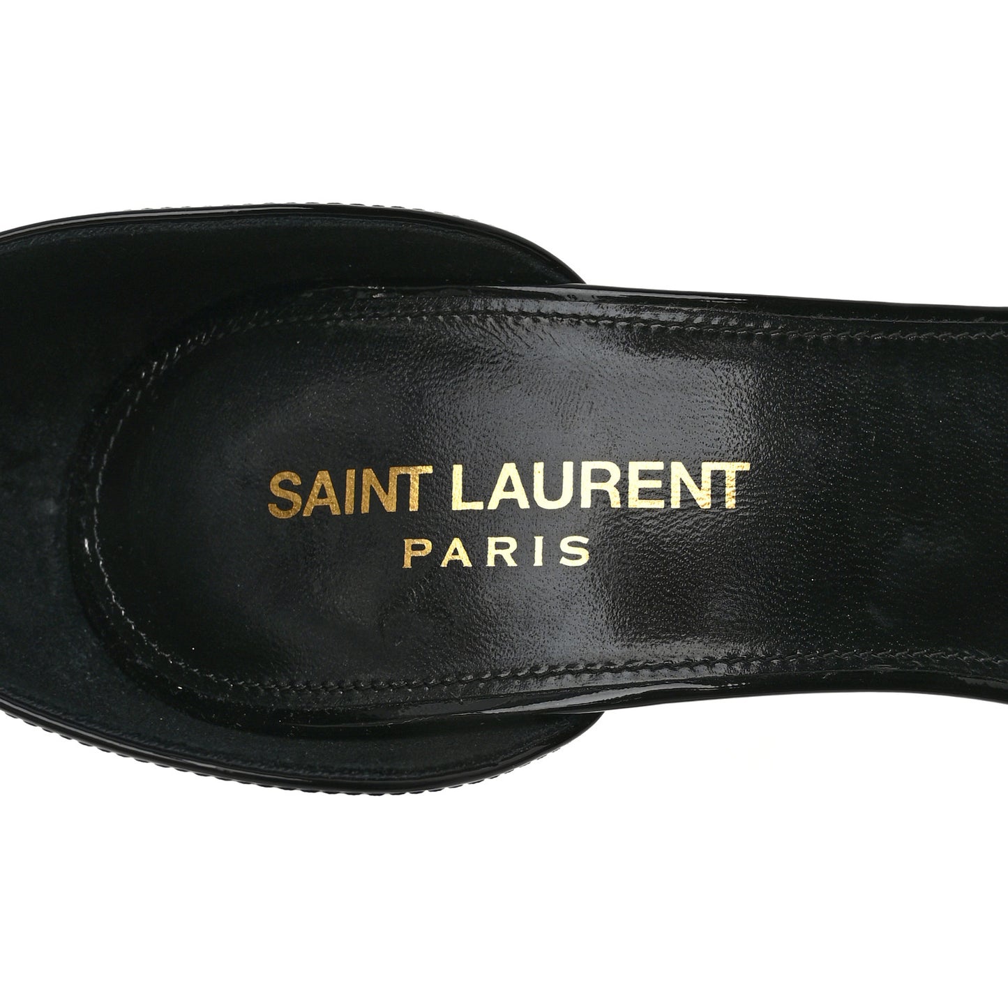 Patent Calfskin Opyum 110 Sandals 37.5 Black