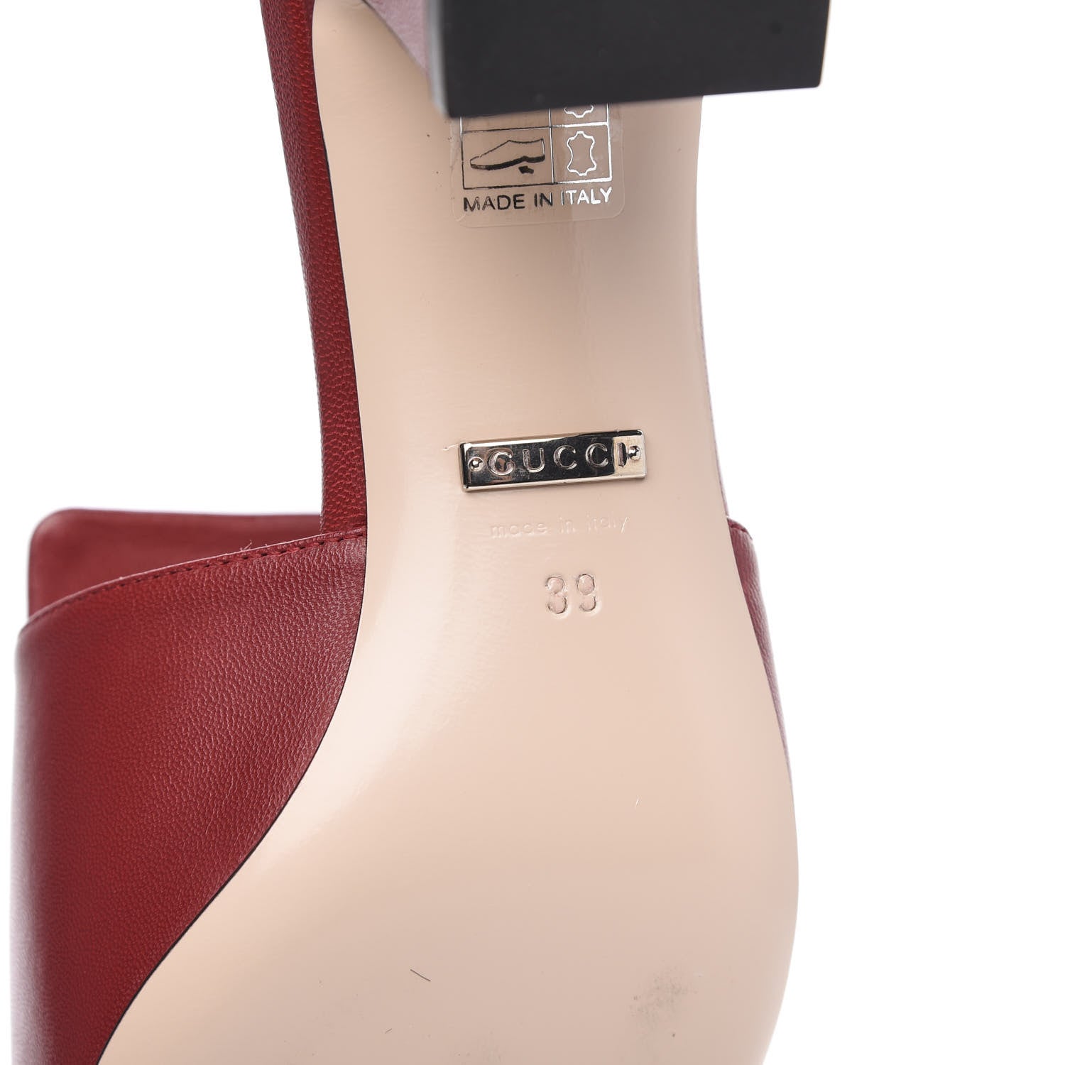 Gucci Malaga Kid Crystal Square G Madelyn Mules 39 Romantic Cerise 6 of 9