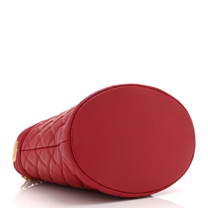 Chanel Calfskin Quilted Boy Bucket Bag Red 4 of 10