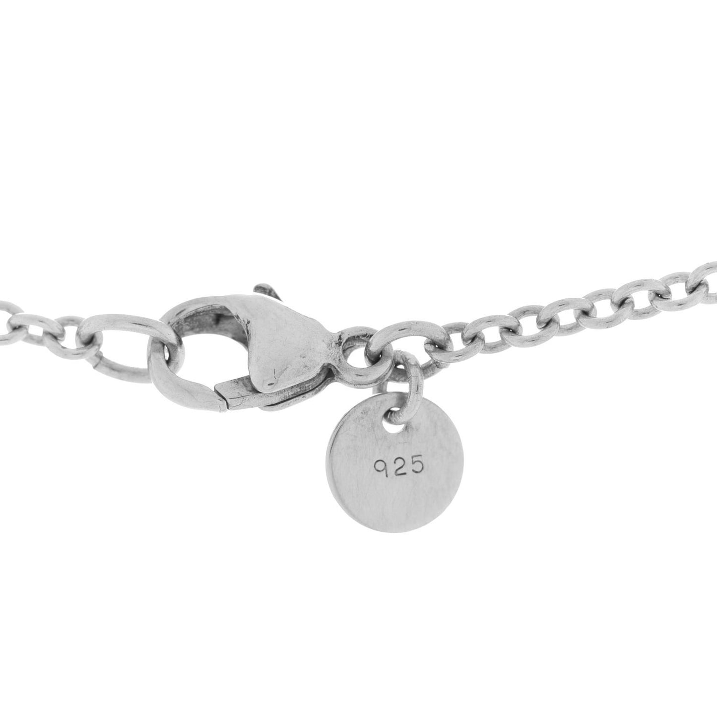 Sterling Silver Barrel Bead Station Necklace