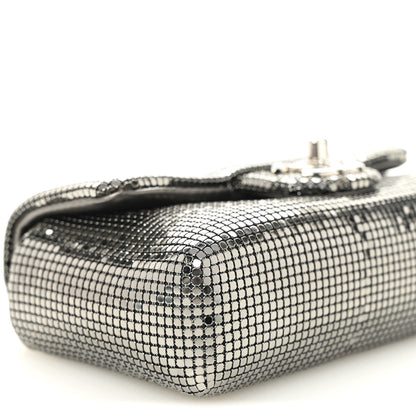 Chanel Faded Metallic Mesh Extra Mini Flap Silver 9 of 10