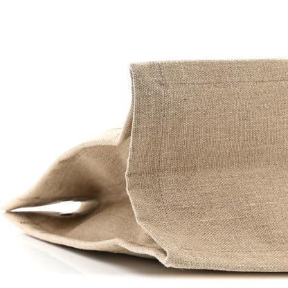 Saint Laurent Linen Calfskin Rive Gauche Tote Optic White 9 of 11