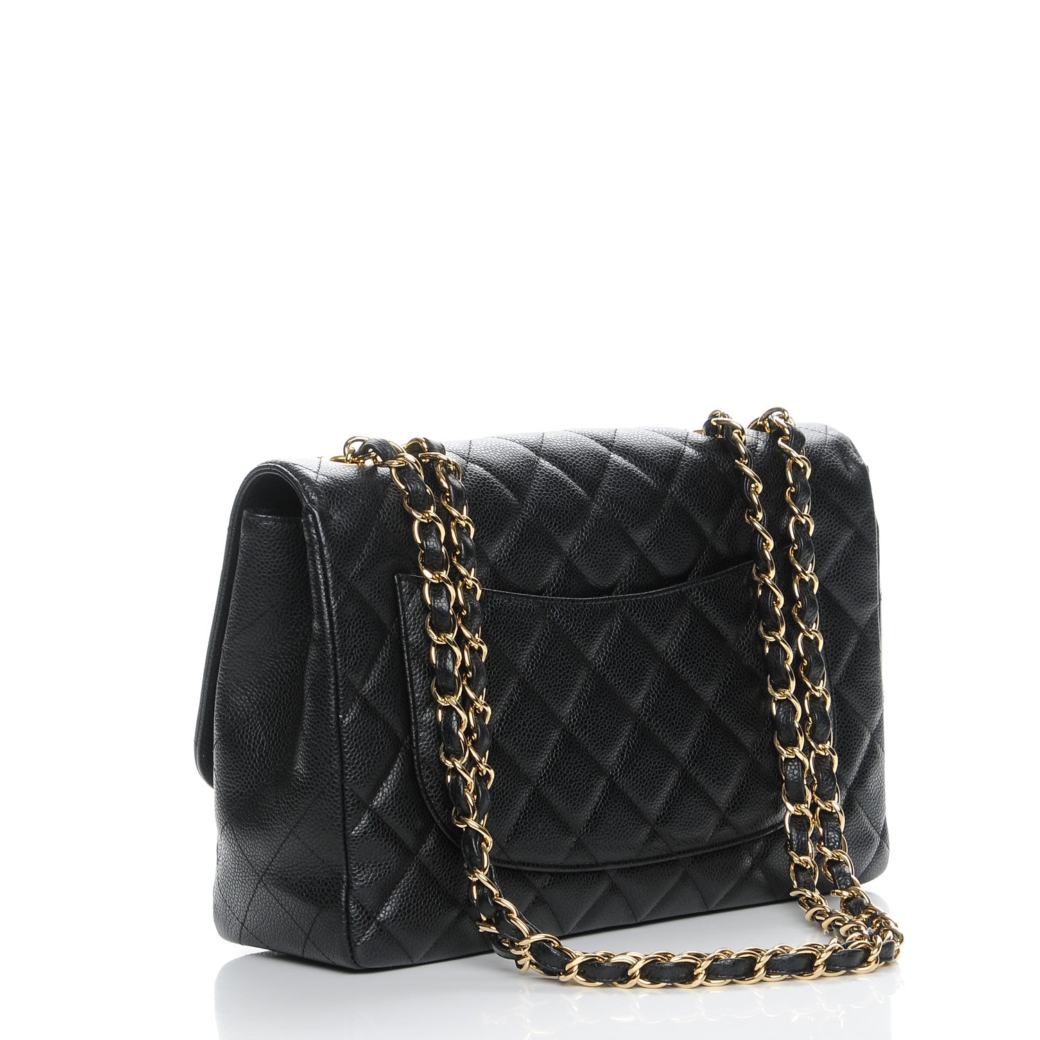 Chanel Caviar Quilted Jumbo Single Flap Black 3 of 8