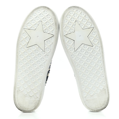 Christian Dior Canvas Oblique Embroidered Womens Solar Slip On Sneakers 41 Deep Blue 5 of 10