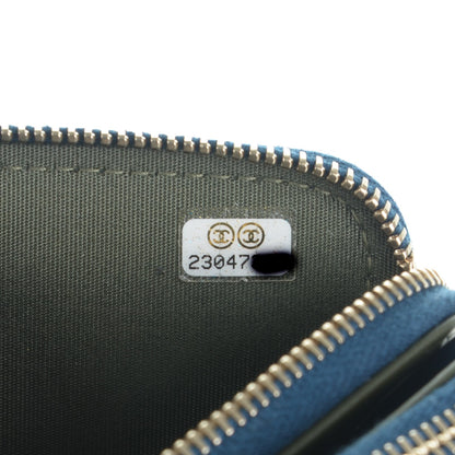 Chanel Caviar Quilted Small Boy Clutch With Chain Dark Blue 8 of 8