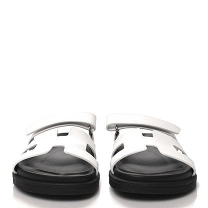 Hermes Calfskin Womens Chypre Sandals 38 White 2 of 9