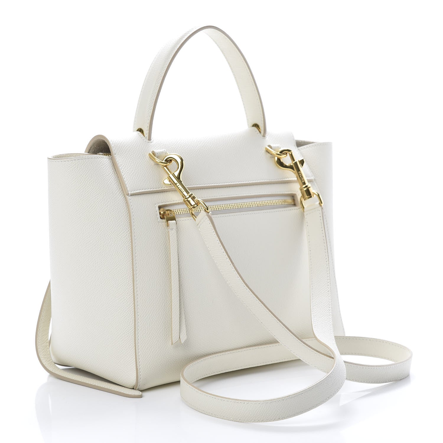 Celine Grained Calfskin Micro Belt Bag White 2 of 12