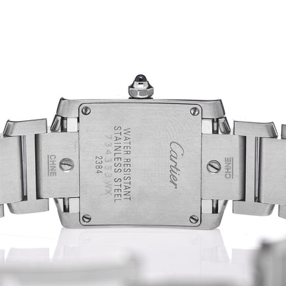 Cartier Stainless Steel Blue Mother of Pearl 20mm Tank Francaise Quartz Watch 5 of 8