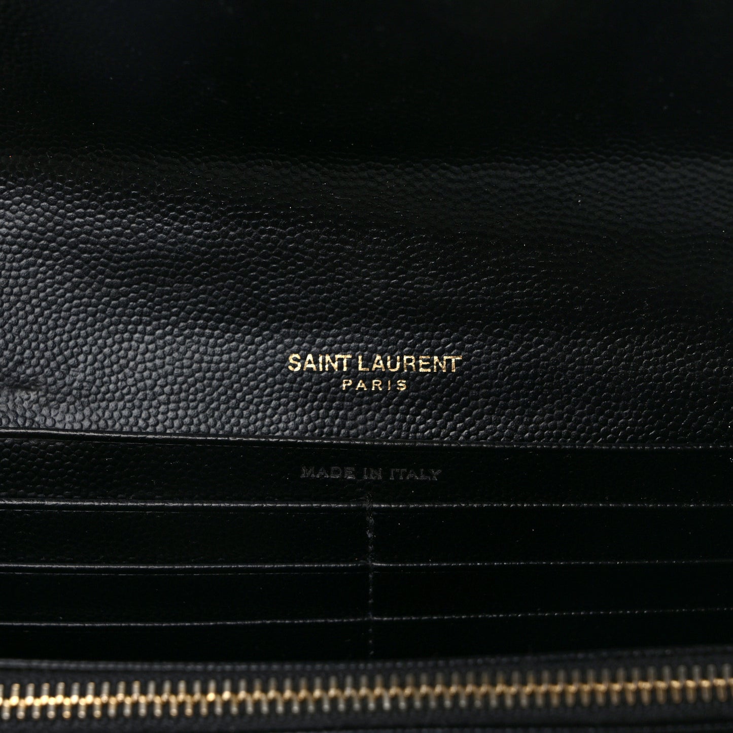 Grain De Poudre Matelasse Chevron Monogram Flap Wallet Black