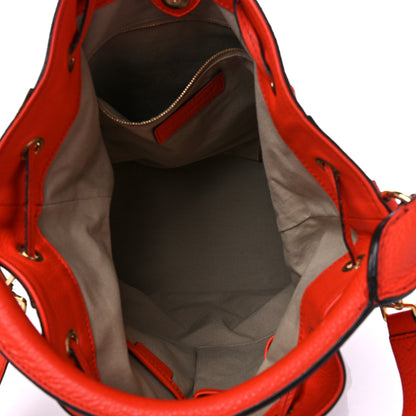 Burberry House Check Drawstring Hobo Orange 5 of 17