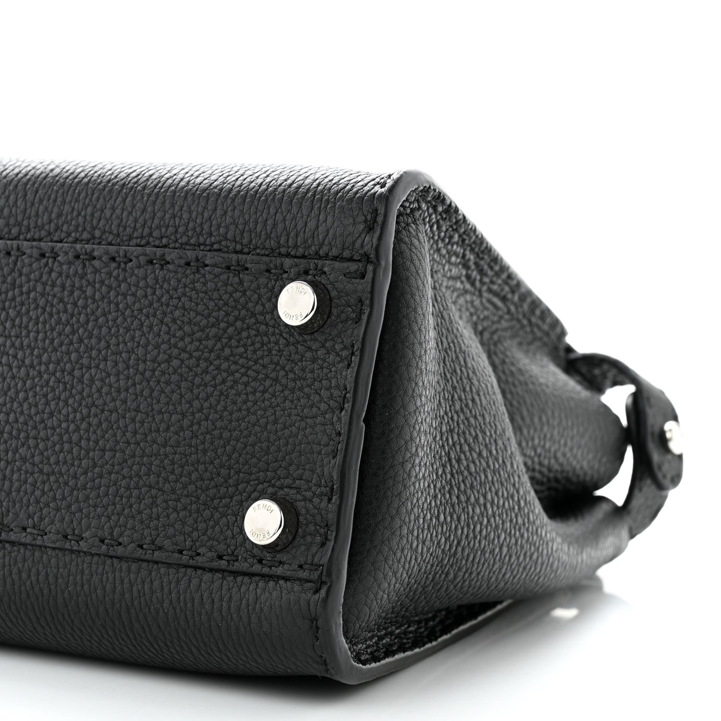 Cuoio Romano Selleria Bi-Color Medium Peekaboo Iconic Satchel Black Mou