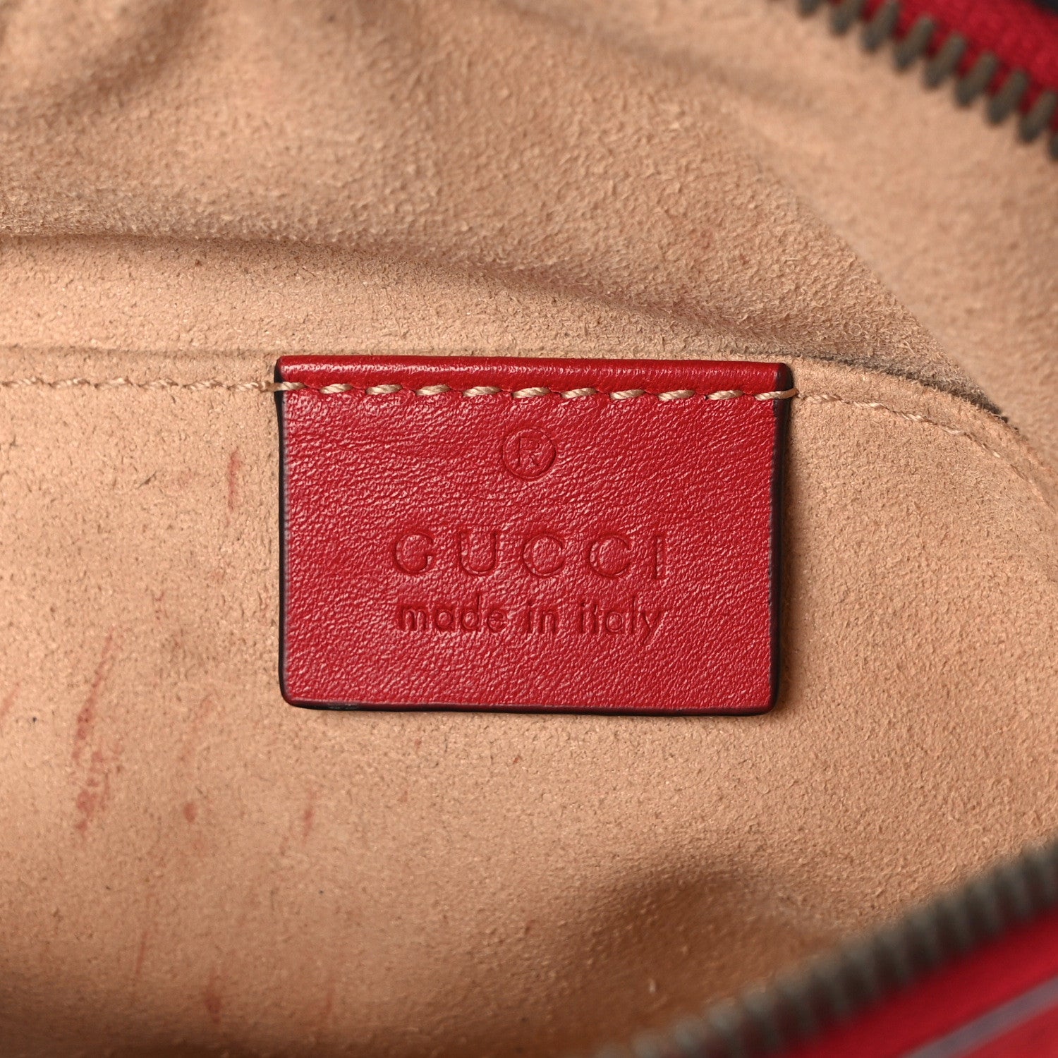 Gucci Calfskin Matelasse GG Marmont Belt Bag 75 30 Hibiscus Red 6 of 15