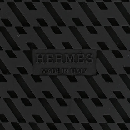 Hermes Calfskin Womens Chypre Sandals 37.5 Black 6 of 10