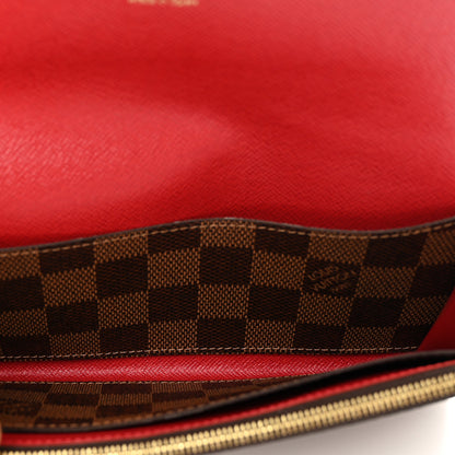Louis Vuitton Damier Ebene Emilie Wallet Red 5 of 8