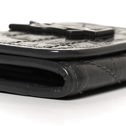 Saint Laurent Crinkled Calfskin Matelasse Monogram Niki Compact Wallet Storm 6 of 8