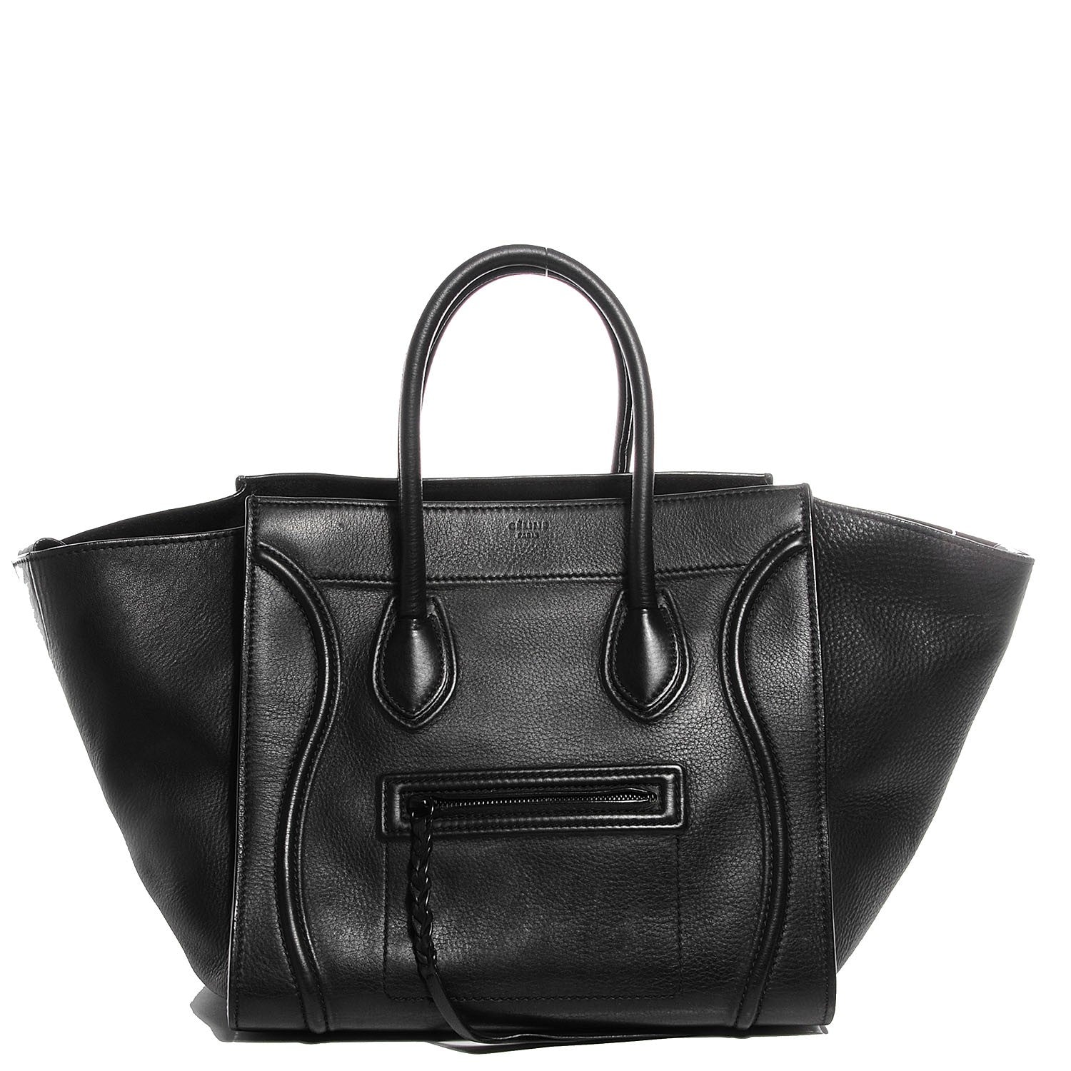 Celine Supple Calfskin Medium Phantom Luggage Black 1 of 8