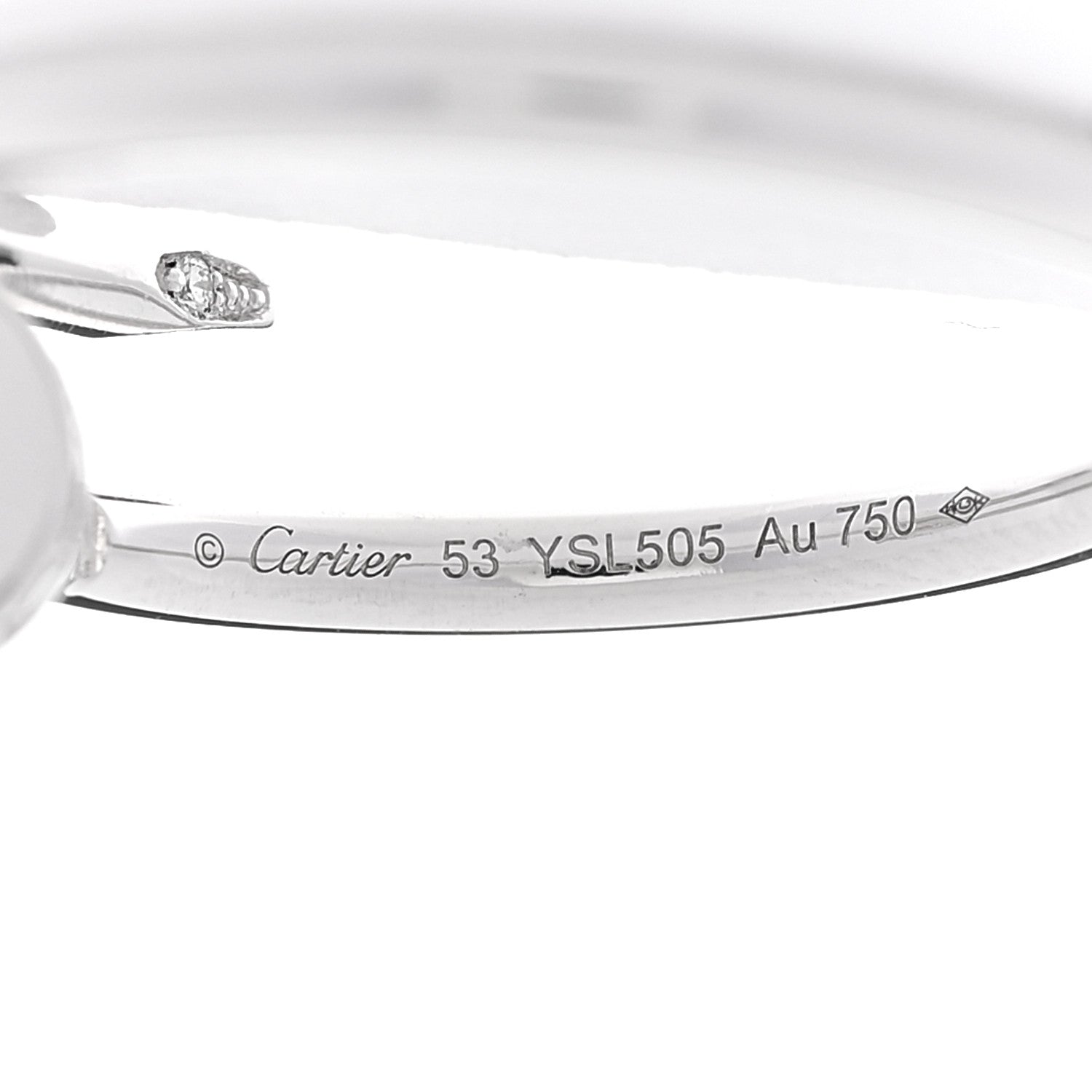 Cartier 18K White Gold Diamond Small Juste Un Clou Ring 53 6.5 4 of 5