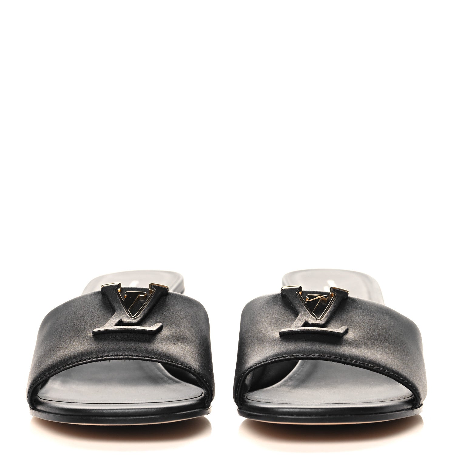 Louis Vuitton Calfskin LV Capri Mules 40 Black 3 of 10