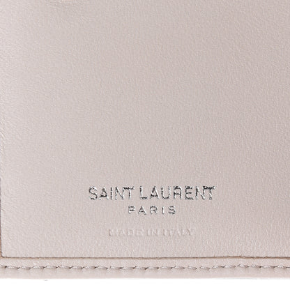 Saint Laurent Lambskin Y Quilted Monogram Compact Loulou Wallet Nude Powder 6 of 11