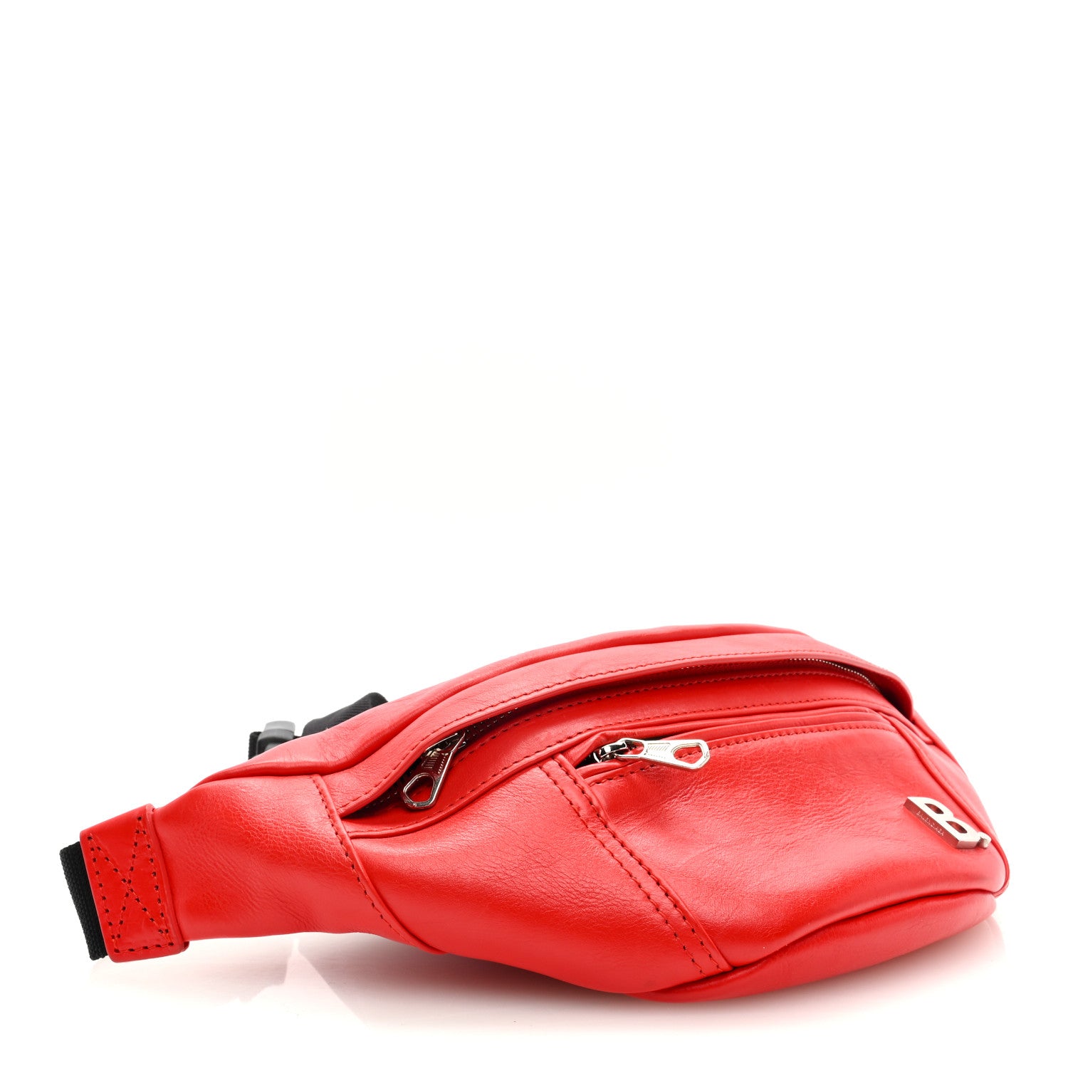 Balenciaga Calfskin Soft XS B Belt Bag Vivid Red 4 of 9