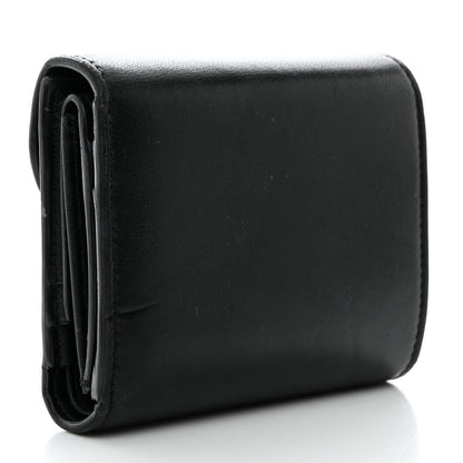 Celine Shiny Smooth Lambskin Small Triomphe Wallet Black 3 of 10